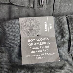 NEW Boy Scouts of America Women Plus Sz 24W green cargo uniform convertible pant